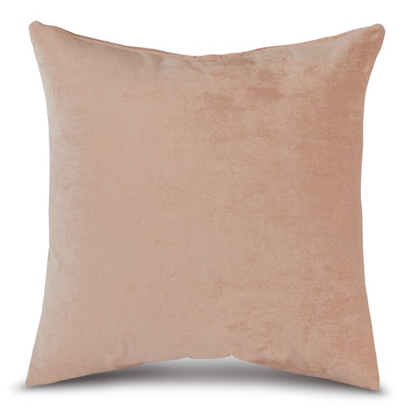 Greendale Home Fashions 20 in x 20 in Modern Rosedust Velvet Throw Pillow with Removable Cover