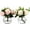 Round 5 Inches (2-Pack), variant on Round Glass Vases Set of 2, Flower Vases for Bouquet, Ribbed Glass Vase for Flowers, Small Clear Vase