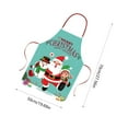 thumbnail image 3 of Luoshdecor Merry Christmas Apron,Santa Snowman Apron for Adult Christmas Aprons with Strap for Kitchen Party Cooking 27.5 in, 3 of 6