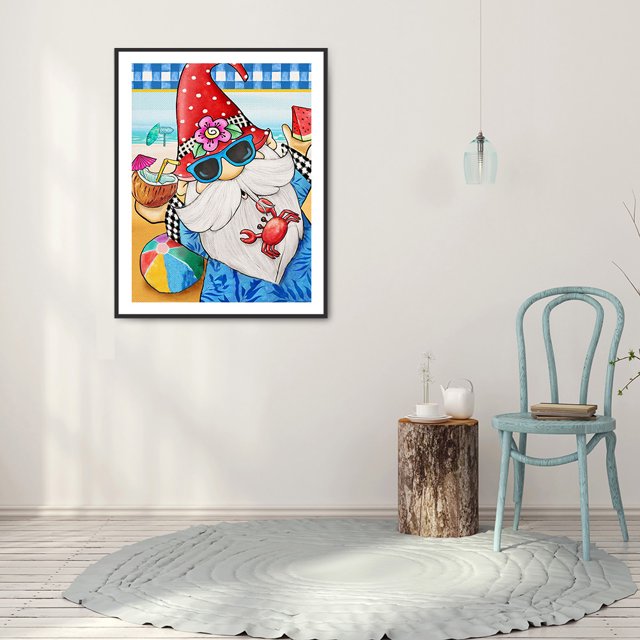 Cuadros Decorativos 5D diamante pintura dibujos animados gnomo completo redondo taladro DIY pared arte decoración del hogar Ndcxsfigh Nuevos Originales