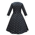 thumbnail image 3 of Black Cosplay Dress for 4-10 Year Girls Long Sleeve Shirt Dress, 3 of 8
