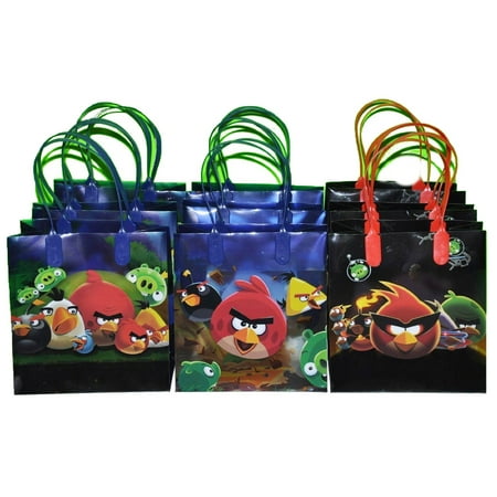 Angry Birds Party Invitations Angry Birds Rovio Characters 12 Authentic Licensed Party Favor Reusable Goodie Small Gift Bags ()