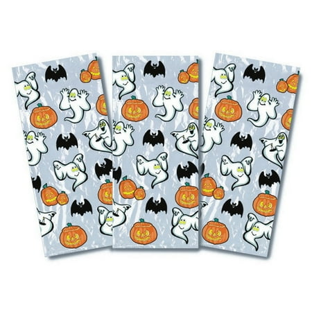 4" x 9" x 2" Pumpkin And Ghost Cello Bags Party Favors Halloween Decorations
