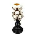 thumbnail image 2 of BKER Candle Holder Gothic Resin Skeleton Head Candlestick Desktop Tray For Halloween Home Bar Party, 2 of 5