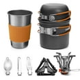 thumbnail image 2 of Camping Camping Cookware Portable Mess Kit Camping Pot and Pans Cooking Set, 2 of 7