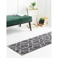 thumbnail image 3 of Rugs.com Eco Trellis Collection Rug – 12 Ft Runner Charcoal Gray Medium Rug Perfect For Hallways, Entryways, 3 of 9