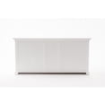thumbnail image 6 of Halifax Mahogany Wood Kitchen Hutch Cabinet with 5 Doors 3 Drawers in White, 6 of 32