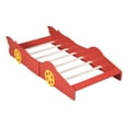 thumbnail image 4 of Gewnee Twin Size Platform Bed,Wood Race Car-Shaped Platform Bed Frame for Kids Child,Red, 4 of 8