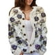 thumbnail image 1 of Jersey tipo cárdigan Akivide de punto con estampado floral de otoño para mujer, 1 of 2