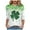 Green d4 Lucky shirt, variant on St Patricks Day Shirts Womens Fashion 3/4 Sleeve Crewneck T Shirts Shamrock Printed Graphic Tee Tops Dark Green S