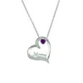 thumbnail image 2 of MOM Pendant Necklace Mothers Day Gift, Moissanite Birthstone Mom Heart Pendant With Cable Chain, 14KT Gold Plated, Heart Charm For Mom Gift,, 2 of 5