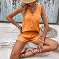thumbnail image 2 of MORTTIC Women's Sleeveless Lounge Set 2 Piece Summer Tank Top and Shorts Outfit for Casual Daily Wear & Travel, M, 2 of 3