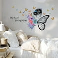 thumbnail image 4 of Calcomanías de pared de chica mariposa, chica colorida, mariposa, flor, frase inspiradora, calcomanías de pared con frase motivacional, calcomanías positivas, 4 of 5
