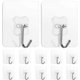 thumbnail image 1 of Juego de 12 ganchos adhesivos de alta resistencia, ganchos de pared autoadhesivos para colgar llaves, toallas, abrigos, colgadores de pared sin daños para baño, cocina esquí esquí Gafas de esquí, 1 of 5