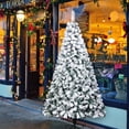 thumbnail image 2 of Christmas Decorations, SEGMART 6FT Flocked Christmas Tree with 750 Tips, Upgraded Hinged Artificial Snow Christmas Tree with Solid Metal Stand for Home, Festival, Party, Easy Assembly, White, LL328, 2 of 9