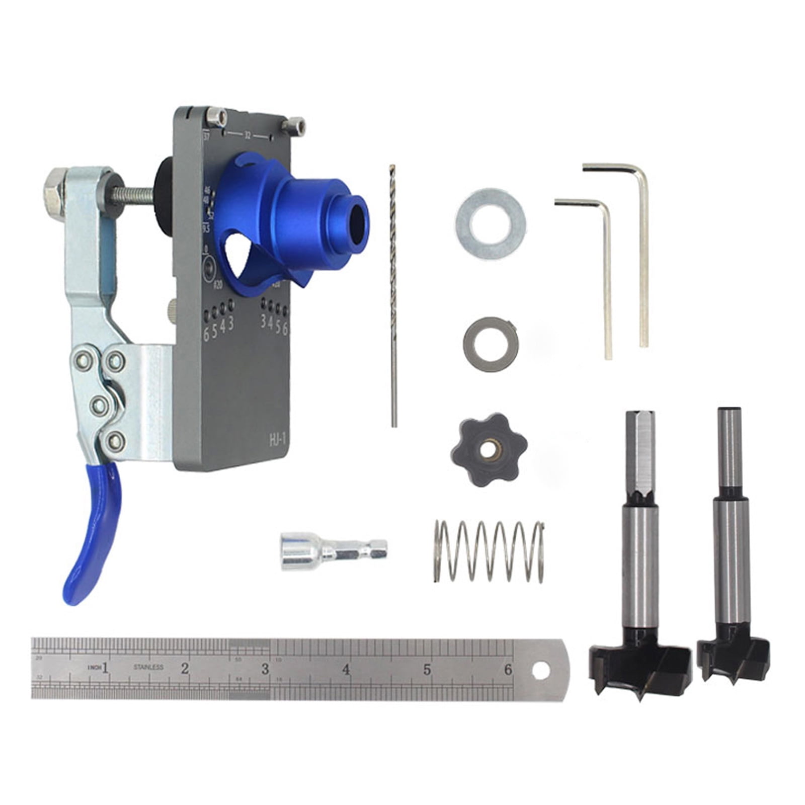 35mm Concealed Hinge Jig Boring Hole Drill Guide Cutter Bit Set Door Boring Hole Template and Bit for Cabinet Door