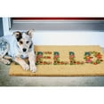 thumbnail image 3 of mDesign Entryway Doormat with Natural Fibers, Script - Natural Black/Floral, 3 of 7