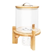 Peakora Bamboo Cereal Dispenser Cereal Containers Storage Cereal Dispenser for Pantry Organization and Storage Organization and Storage Natural