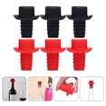 thumbnail image 4 of Yongwei wine stopper 6Pcs Silicone Bottle Stopper Red Wine Stopper Party Bottle Plug Champagne Bottle Stopper for Bar, 4 of 10