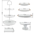 thumbnail image 2 of Juego de 7 soportes de metal para tartas, soporte redondo de 3 niveles, para cupcakes, bandeja de servir para fiestas, bodas, cumpleaños, baby shower, aniversario, 2 of 9