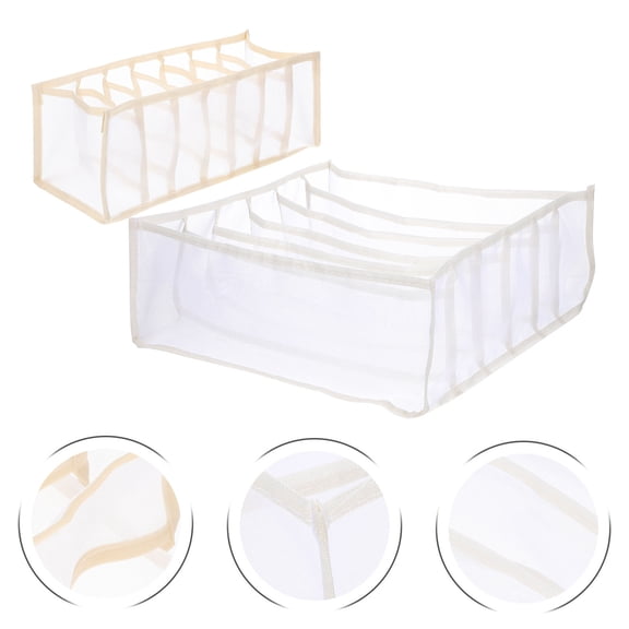 MUSEYA 2pcs Lingerie Drawer Organizer Nylon Bra Organization for Home Use