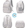 thumbnail image 2 of 3-Piece Backpack Set,Large Capacity Daisy Print Backpack with Insulated Lunch Bag & Pencil Pouch,Waterproof with Laptop Compartment & Side Pocket, 2 of 11