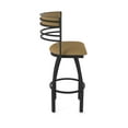 thumbnail image 4 of 860 Hunter 25" Swivel Counter Stool with Black Wrinkle Finish and Canter Saddle Seat and Back, 4 of 5