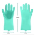 thumbnail image 6 of Dishwashing Gloves Dish Scrub Gloves Reusable 100% food grade Silicone Scrubber Gloves high temperature For Dishes Housework Kitchen Pet Grooming Bathroom Cleaning, 6 of 7