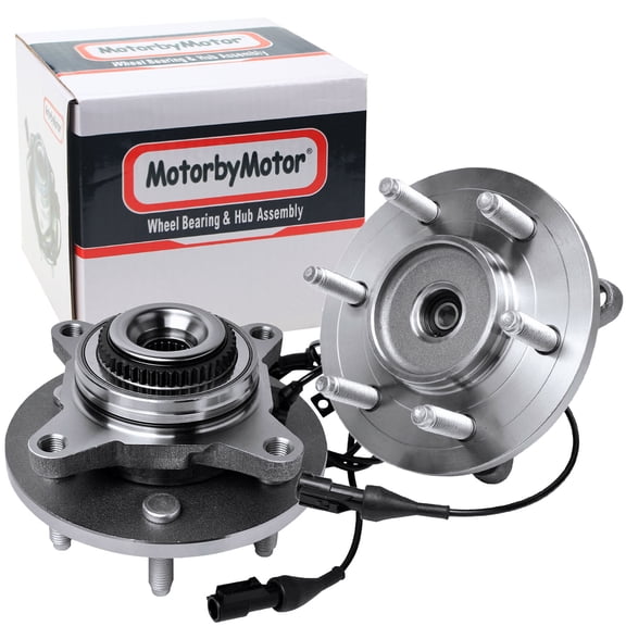 (4WD) Front Wheel Bearing Hub Assembly Fit 2005 2006 2007 2008 Ford F150, 2006 2007 2008 Lincoln Mark LT Hub Bearing（2PK w/ABS, 4x4, 6 Lugs, Replace 515079