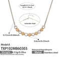 thumbnail image 1 of AEXTO Elegant Dual-Tone Beaded Necklace Versatile Minimalist Design for All Occasions, 1 of 8