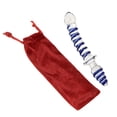 thumbnail image 3 of Adam & Eve 9" Twisted Love Glass Dual Ended Dildo in Clear/Blue, 3 of 6