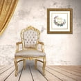 thumbnail image 3 of Seven Trees Design 26x26 Gold Ornate Wood Framed with Double Matting Museum Art Print Titled - Holly Jolly Cardinal Wreath, 3 of 4