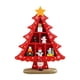 thumbnail image 1 of Árbol de Navidad de madera, decoración de escritorio, adorno ligero para árbol de Navidad de mesa. Rojo, 1 of 9
