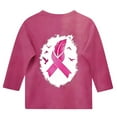 thumbnail image 4 of BRGZLK Kids 3/4 Sleeve Breast Cancer Shirts cute Pink Ribbon Print Pattern Round Neck Basics Pullover Top for Girls Pink 9-10 Years, 4 of 4