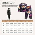 thumbnail image 4 of Picia Colorful Wolf Head A Pattern Women’s Long-Sleeve Sleepwear Set - Soft 2-Piece Loungewear with Pockets, Comfy PJs for Relaxing Nights-Small, 4 of 7