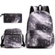 thumbnail image 1 of 3ps Mochila Con Estampado De Cielo Estrellado, Colorida Mochila Escolar Con Bolsa Cruzada Y Estuche Para Lápices, Esencial Para El Regreso A Clases, 1 of 4