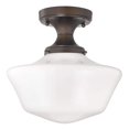 thumbnail image 1 of Design Classics Plafonnier de Style École en Bronze de 12 Pouces de Large, 1 of 1