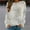 Beige, variant on jsaierl Sweatshirt for Women Round Neck Snowflake Graphic Top Long Sleeve Cozy Shirt Holiday Pullover Sweatshirt