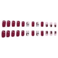 thumbnail image 4 of EBCUE Halloween Press on Nail Long Coffin Fake Nails Matte Full Cover Cute False Nails with Ghost Pumpkin designs Stick Acrylic Nail Reusable Glue on Nails for Women Halloween Party Finger Decor24pcs, 4 of 5