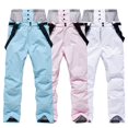 thumbnail image 4 of Pantalones de esquí para mujer, hombre, invierno, exterior, para parejas, pantalones de esquí, pantalones de algodón con tirantes gruesos y cálidos, 4 of 5