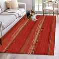 thumbnail image 2 of Vintage Farmhouse Area&nbsp;Rug 3x5ft Abstract Red Wood Grain Texture Non-Slip&nbsp;Washable Square&nbsp;Rugs Soft Felt Indoor Floor Mat for Bedroom Kitchen Living Room Bathroom, 2 of 9
