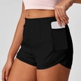 thumbnail image 4 of Stamzod Running Shorts for Women Solid Gym Athletic Workout Shorts Elastic Waisted Sports Yoga Shorts Black C S, 4 of 5