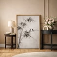 thumbnail image 2 of Framed Canvas Print Asian Ink Bamboo with Birds Wall Art Minimalist Oriental Nature Decorative for Living Room Bedroom - 24"x36" NATURAL, 2 of 8