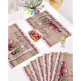 thumbnail image 5 of Easter Placemats Set of 4, Truck Tulip Wood Grain Placemat for Dining Table Decorations, Loads of Love Place Mats, Spring Table Mats for Kitchen Dinner Seasonal Holiday Party Decor, 5 of 6