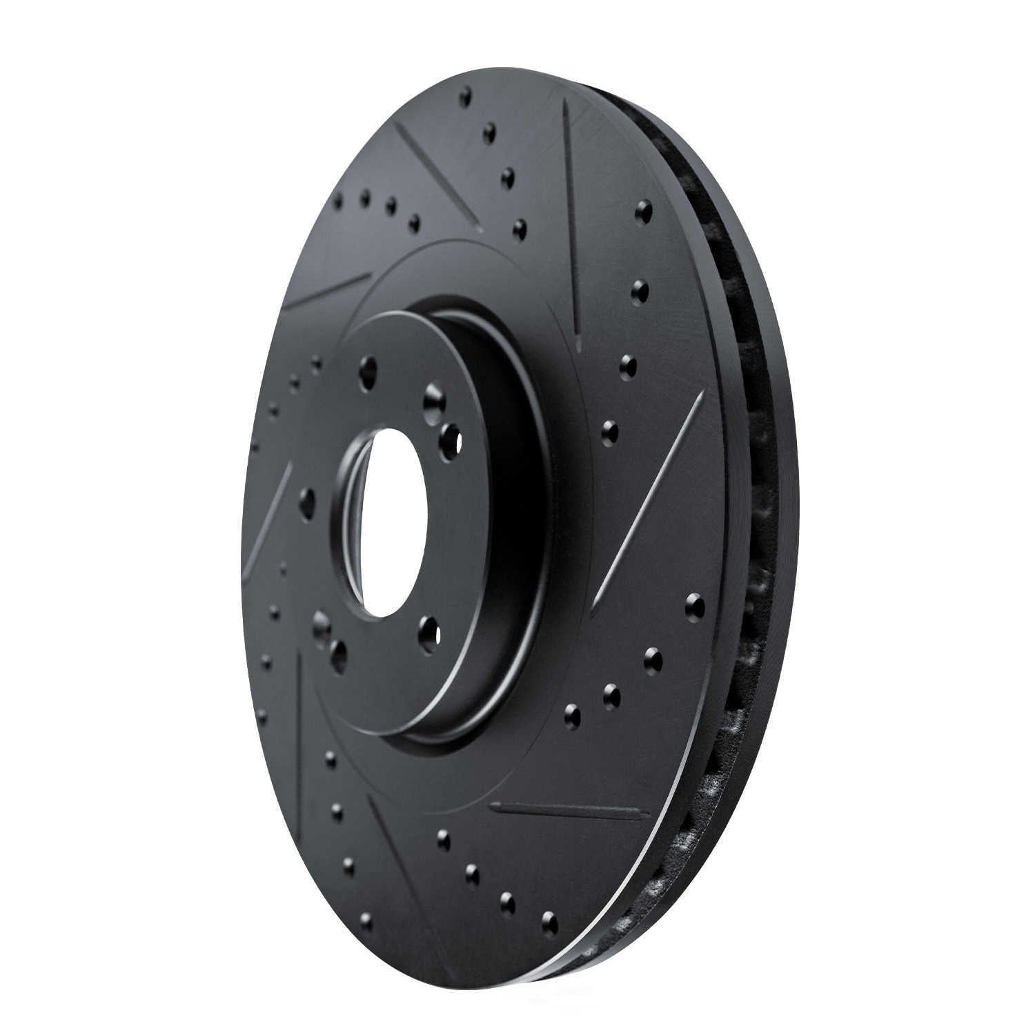 Dynamic Friction Company 633-21044R DFC Brake Rotor - Drilled And Slotted - Black