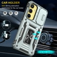 thumbnail image 6 of Samsung Galaxy A16 5G Case with Lens Protection, Samsung Galaxy A16 5G Ring Holder Cover with Camera Cover & Kickstand Military Grade Shockproof Heavy Duty Support Magnetic Car Mount Holder, Gray, 6 of 7