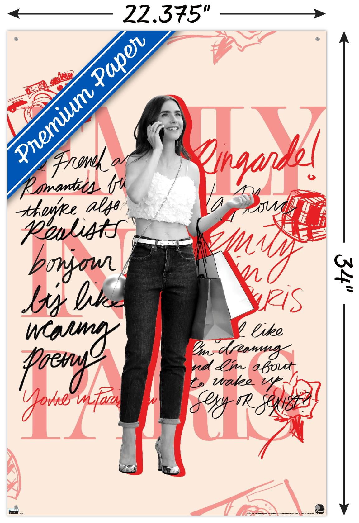 Emily In Paris - Scribble Wall Poster with Magnetic Frame, 22.375
