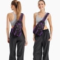 thumbnail image 6 of Sling Backpack,Halloween Bat Camouflage Pattern Crossbody Bag with Water Bottle Holder,Waterproof Sling Bag for Men/Women with Chest Phone Holder for Hiking,Travel, 6 of 6