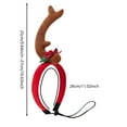 thumbnail image 3 of Dog Antlers Headband Christmas Dog Outfit for Small Medium Large Dog Reindeer Pet Elk Head Accessories for Christmas Halloween (Brown, Large), 3 of 6