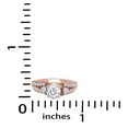 thumbnail image 3 of Round White Cubic Zirconia Split Shank Enhancer Guard Ring 10k Rose Gold Ring Size - 11, 3 of 3